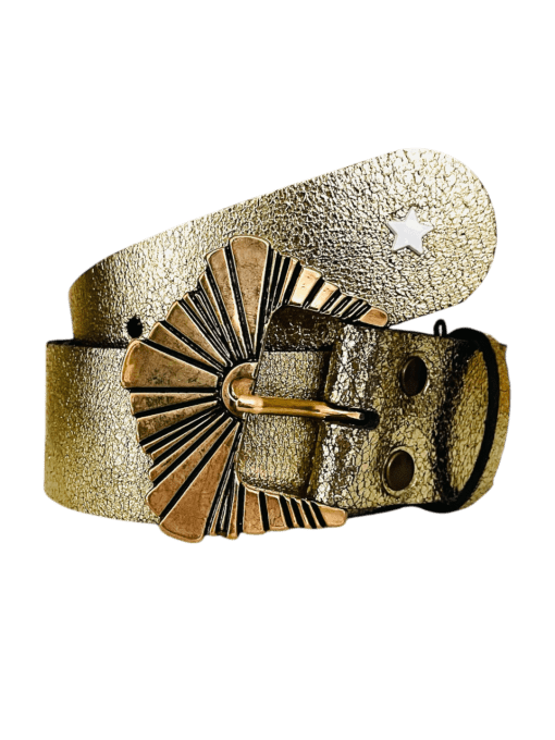 Ceinture en cuir SUNIA Doré