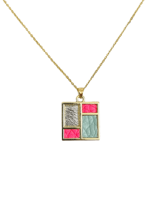 Collier TETRIS Bleu - Rose