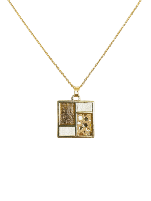 Collier TETRIS Blanc - Doré