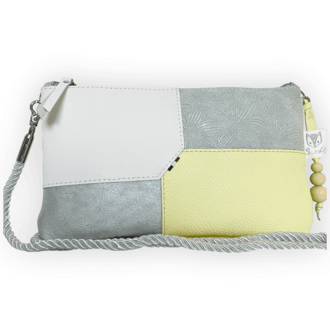 Sac ECUME Jaune Pastel Argent