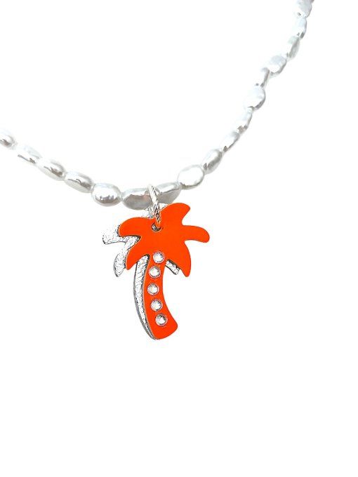 Collier PALM BEACH Orange fluo