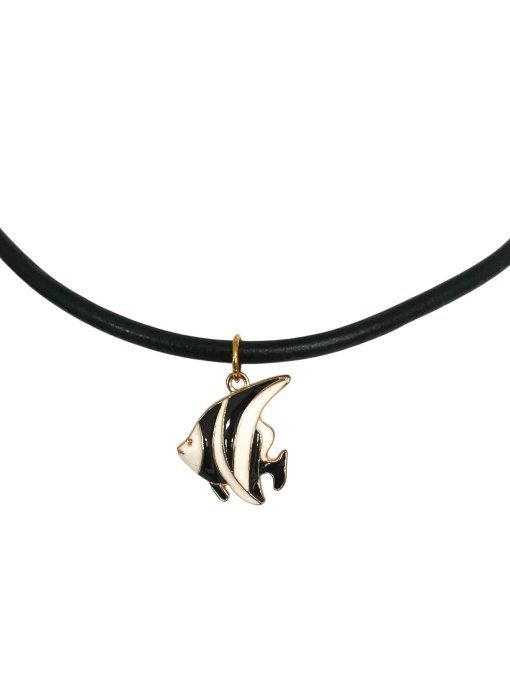 Collier Ras du cou Cuir Noir SNORK