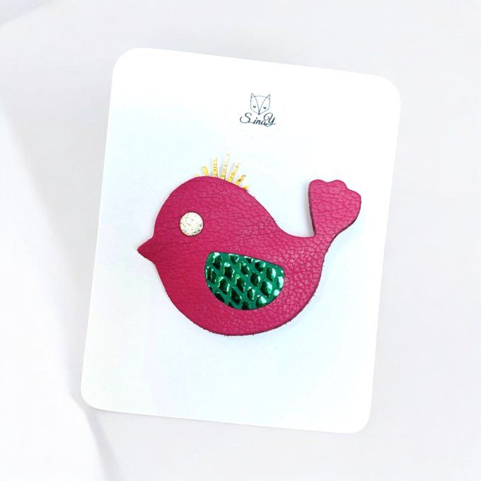 Broche PIOUPIDOU Rose