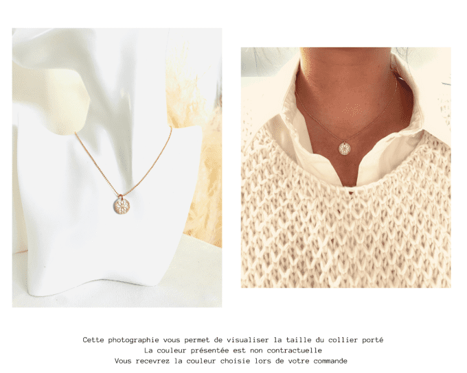 Collier Mandala doré à l'or fin